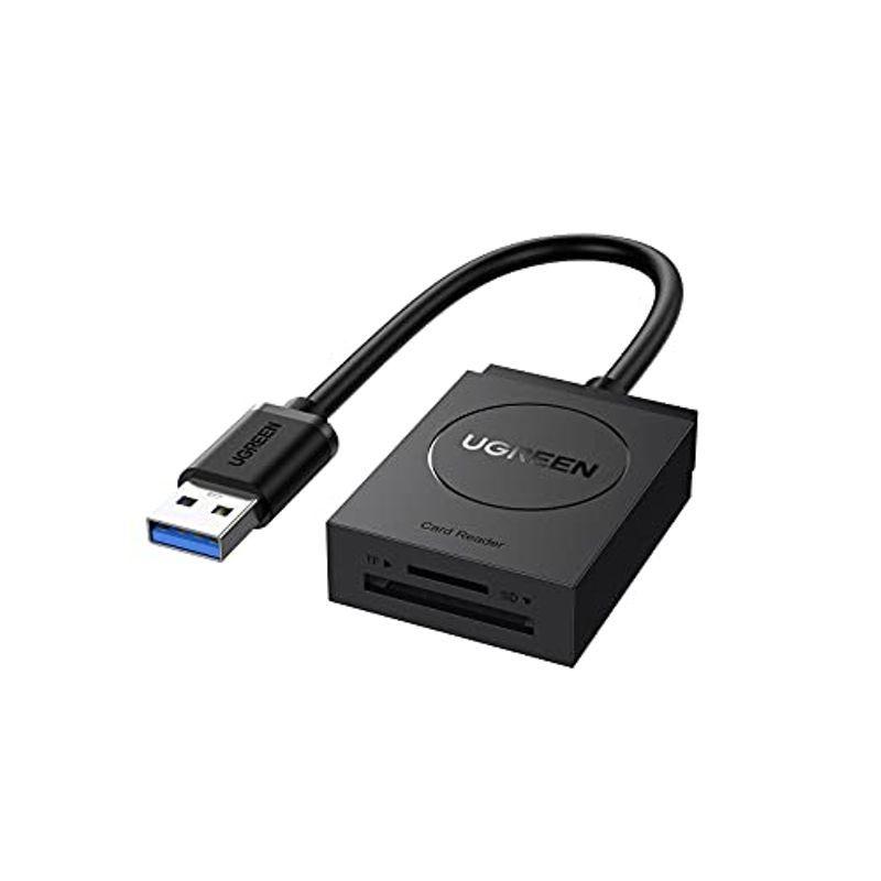 UGREEN カードリーダー USB 3.0 高速 SD TF カードリーダライタ 2スロットカード同時読み書き可能 (マイナンバーカードに