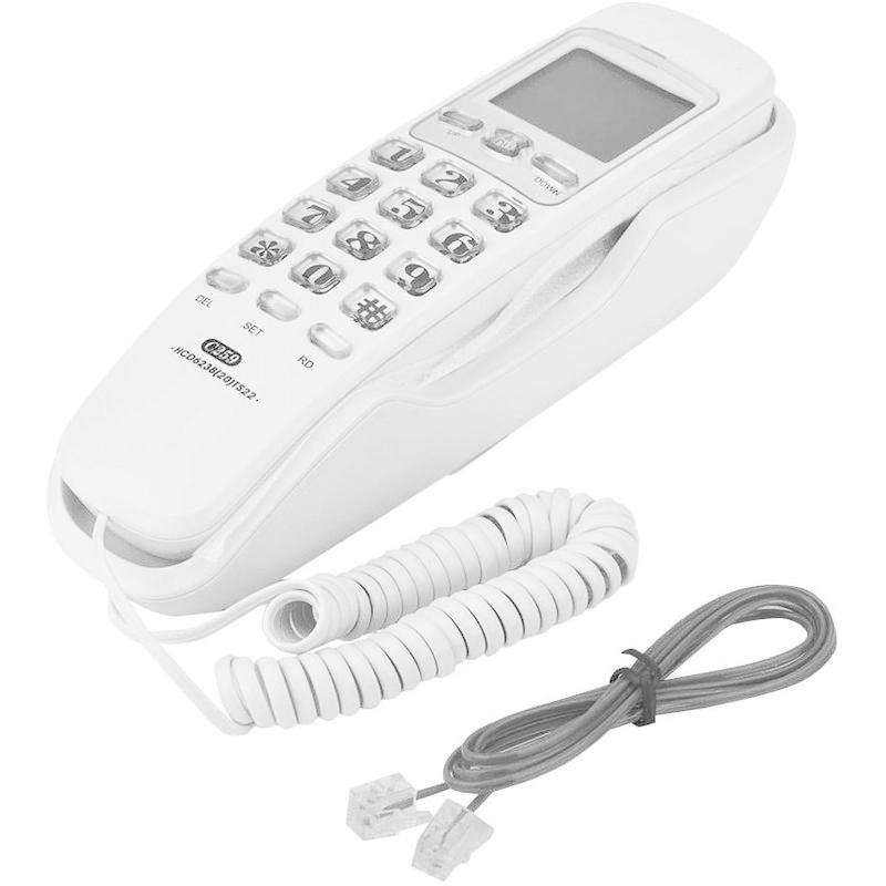 マーケティング 電話機 雷保護 通話検索 通話時間の記録 着信番号表示 大きなボタン デスク 壁掛け 固定 有線電話機 ホーム オフィス ホテル用  ホワイト