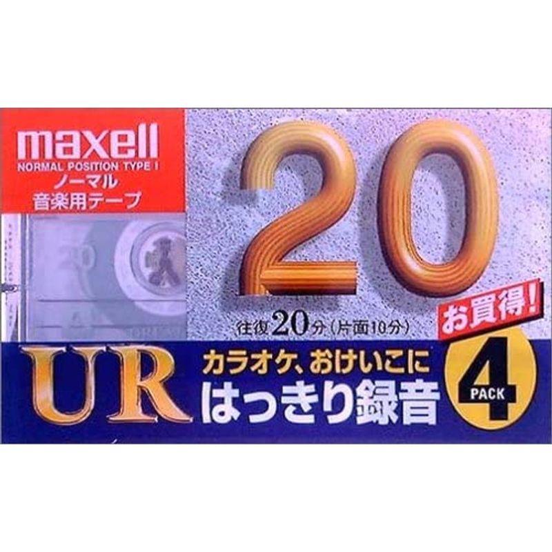 超美品の maxell 録音用 カセットテープ ノーマル Type1 30分 4巻 UR-30L 4P