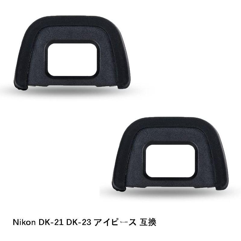 2021年春の2個入 JJC DK-21 接眼レンズ D7000 DK-23 D600 D750 D610 アイカップ D7100 Nikon D7200 カメラアクセサリー Nikon DK-23 接眼目当て 互換品