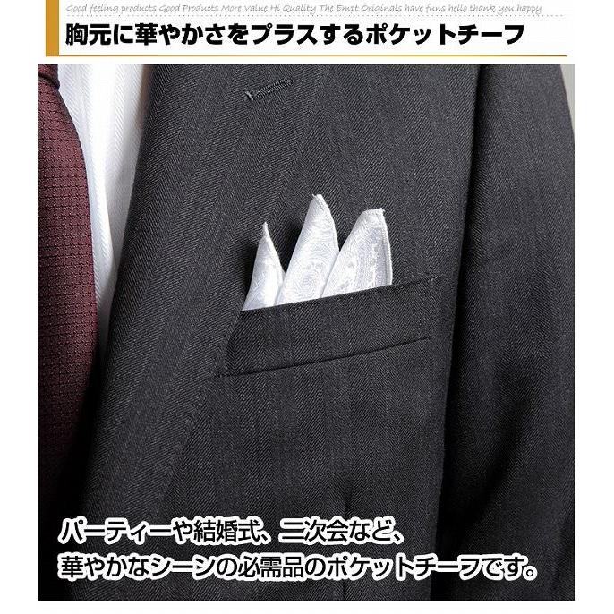 結婚式 二次会 パーティー ペイズリー柄 ポケットチーフ お祝いの席 メンズ 紳士用 ホワイト Btchkhp06 Trend Street Yahoo 店 通販 Yahoo ショッピング