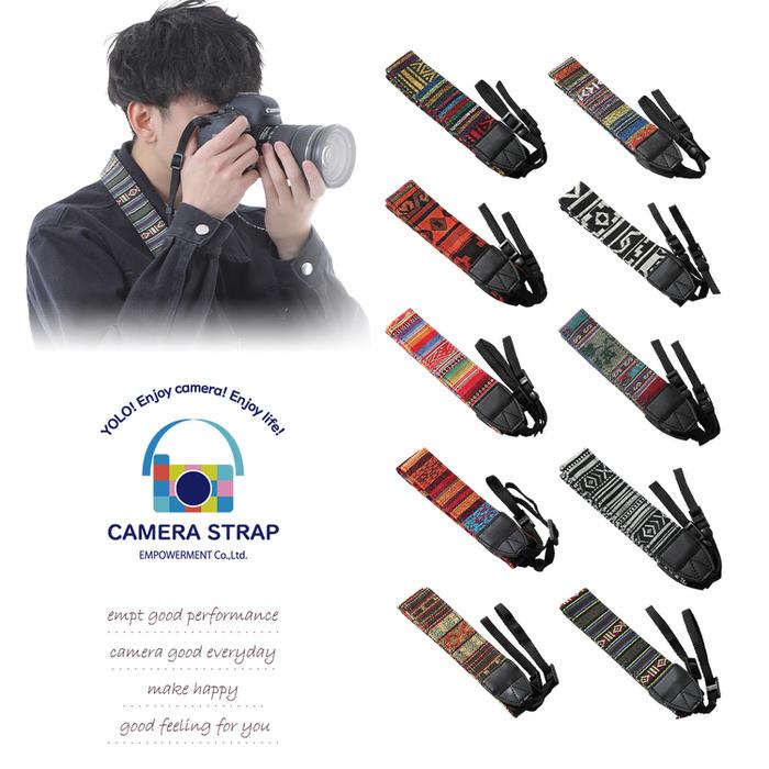 カメラストラップ 民族調 10種 カメラ ストラップ 首掛け 肩掛け 一眼