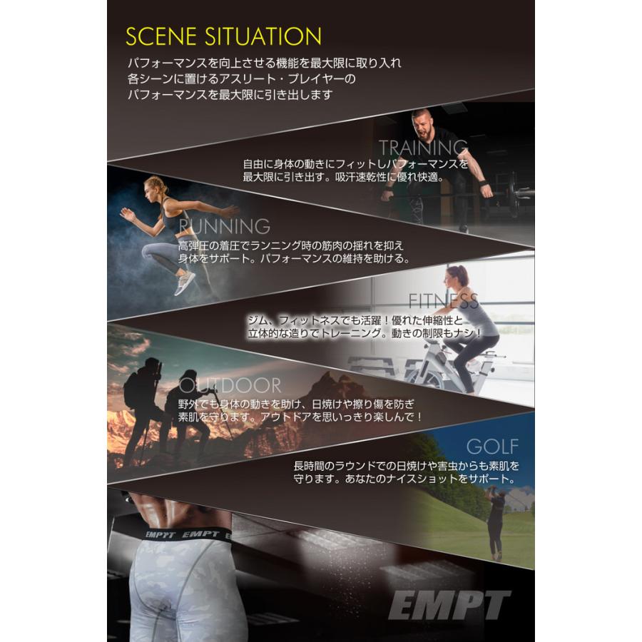 EMPT メンズ コンプレッション ショートタイツ コンプレッションウェア コンプレッションインナー スポーツウェア 加圧 タイツ トレーニングウェア 春 夏 秋 冬｜trendst｜13