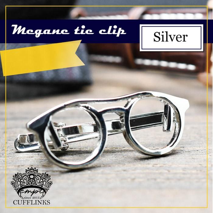 タイピン 眼鏡1 ネクタイピン タイバー タイクリップ めがね メンズ シャツ 眼鏡 かっこいい パーティー 男性 シルバー 人気大割引 カジュアル グラス 結婚式