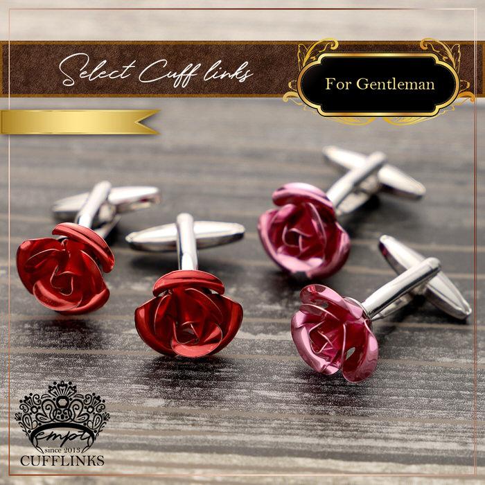 バラ ローズ 薔薇 植物 モチーフ カフス カフスボタン カフリンクス