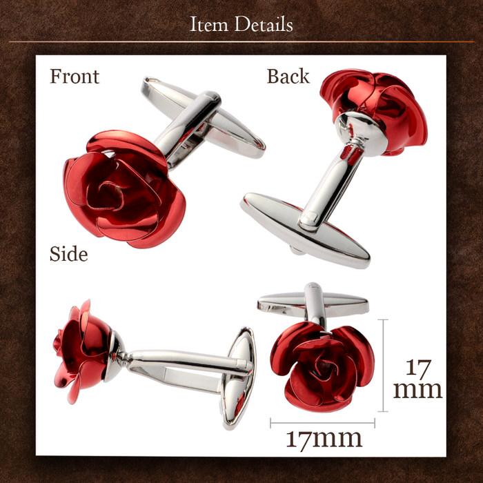 バラ ローズ 薔薇 植物 モチーフ カフス カフスボタン カフリンクス