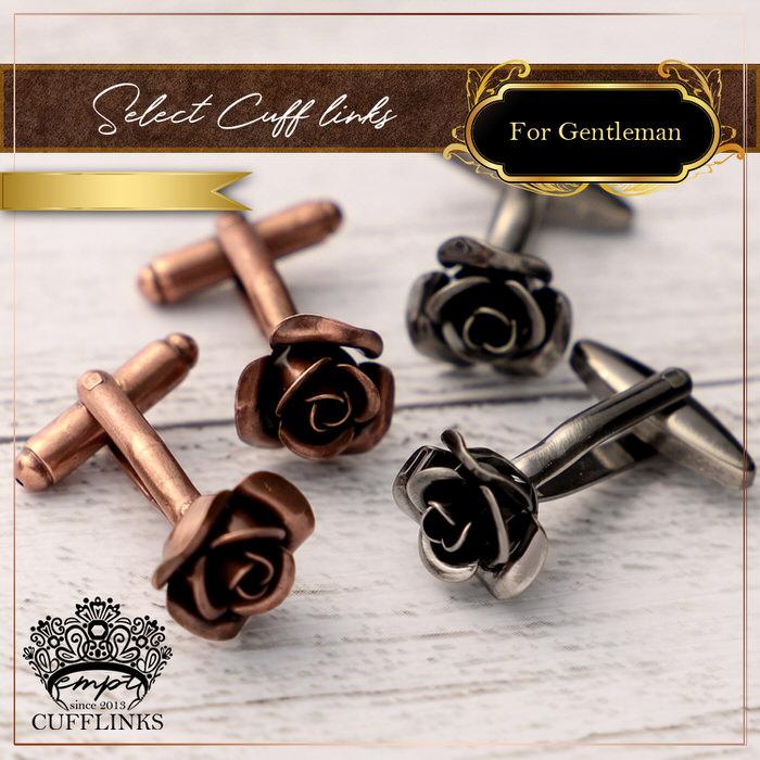 バラ ローズ 薔薇 植物 モチーフ カフス カフスリンクス カフスボタン