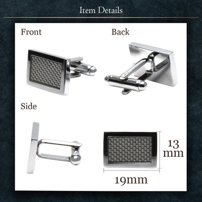 カフス 長方形 模様 コンビ カフスボタン カフリンクス カフスリンクス