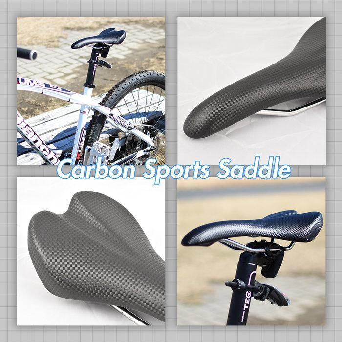 カーボン調 スポーツ サドル ブラック 黒 自転車 パーツ 交換用 部品 