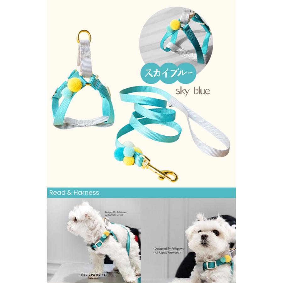 小型犬 ポンポン ハーネス リードハーネス ハーネスリード かわいい