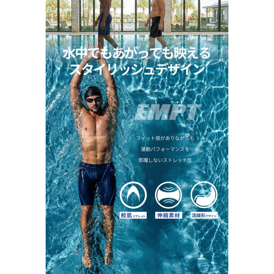 EMPT メンズ フィットネス水着 スイムウェア スポーツ 男性用 競泳水着