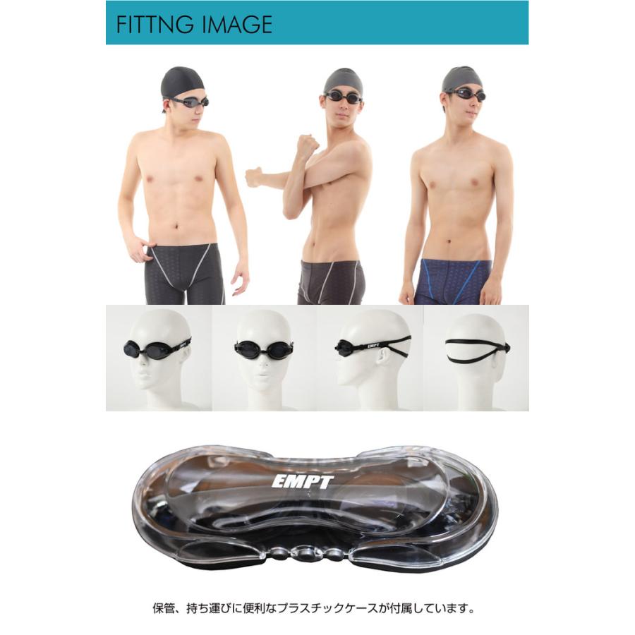 EMPT 水泳 ゴーグル ブラック スイムゴーグル 水泳ゴーグル ケース  