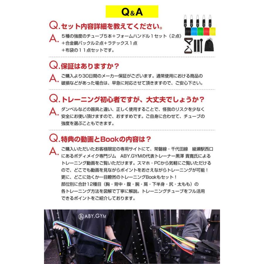 トレーニング動画付 トレーニングチューブ 11点セット きんとれグッズ