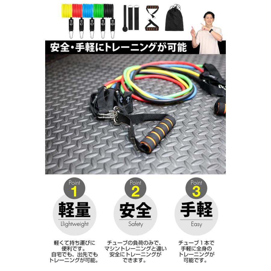 トレーニング動画付 トレーニングチューブ 11点セット きんとれグッズ