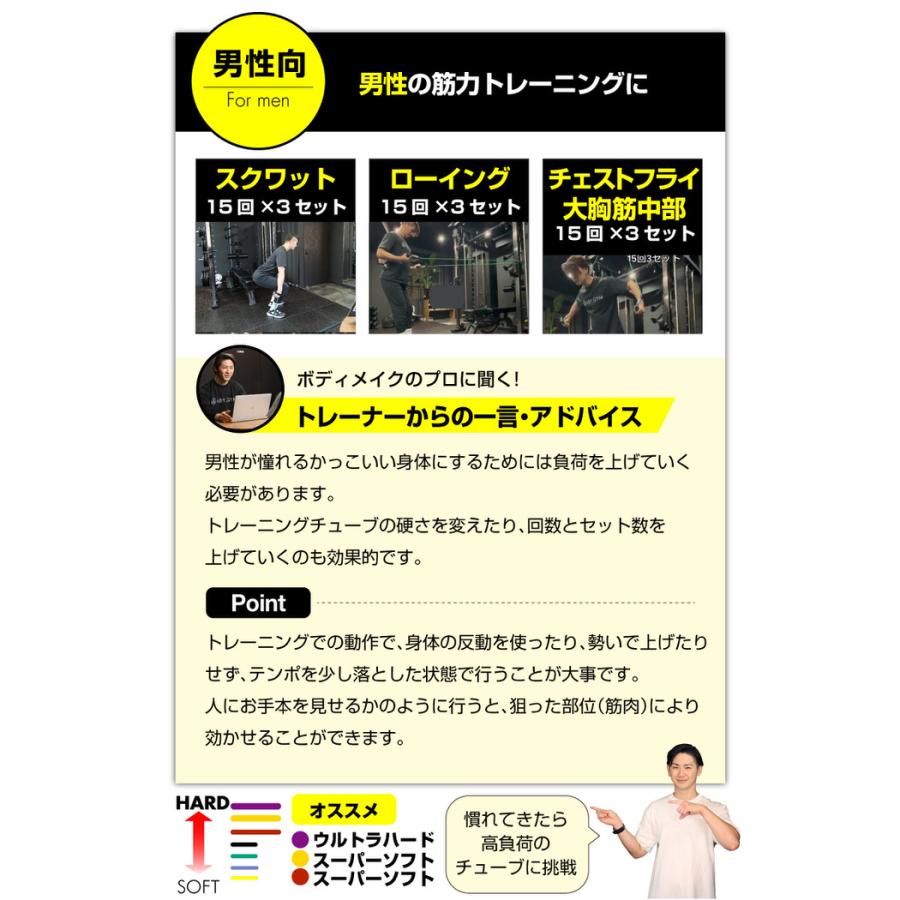 トレーニングチューブ ノーマル 5本セット 肩 背中 腰 腕 胸 体幹 筋肉
