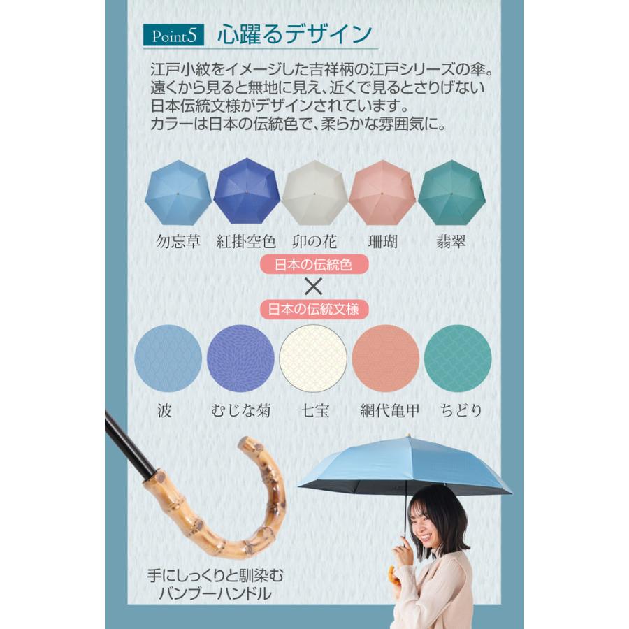 7本骨 遮光 折りたたみ傘 江戸 UVカット 折り畳み傘 傘 おりたたみ傘