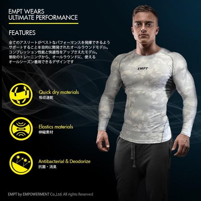 Empt メンズ コンプレッションウェア スポーツシャツ 夏用 最大47 Offクーポン コンプレッション トレ 夏 コンプレッションインナー