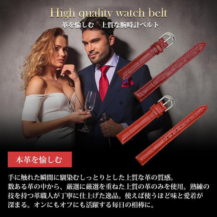 時計ベルト 型押し レディース 革 レザー 12mm 14mm 16mm 腕時計ベルト 腕時計 かわいい 腕時計ベルト レディース 替え バンド ベルト 時計 無地 シンプル 女性 |  | 03