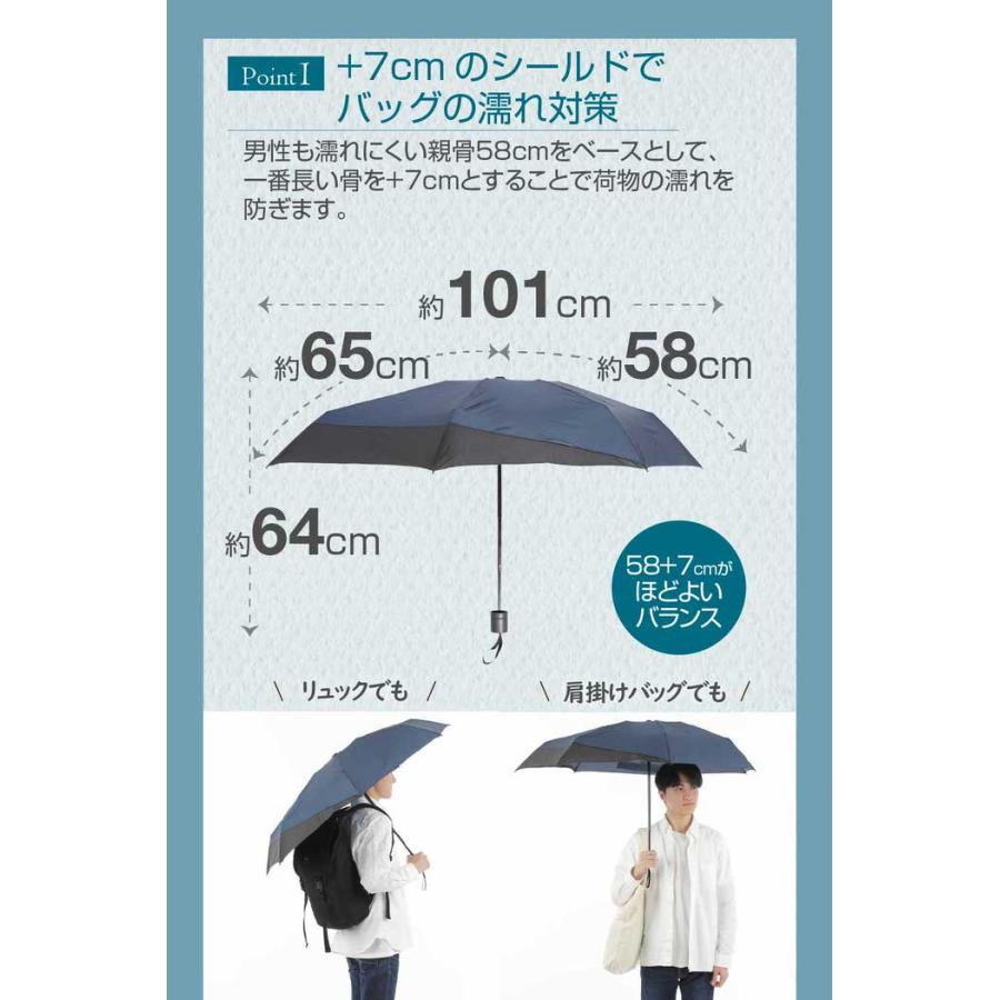 バッグシールド UVミニ 折りたたみ傘 男性 大きい 折りたたみ傘 日傘 傘 男 メンズ ビッグサイズ 雨晴兼用 晴雨兼用 遮光 UVカット コンパクト |  | 04