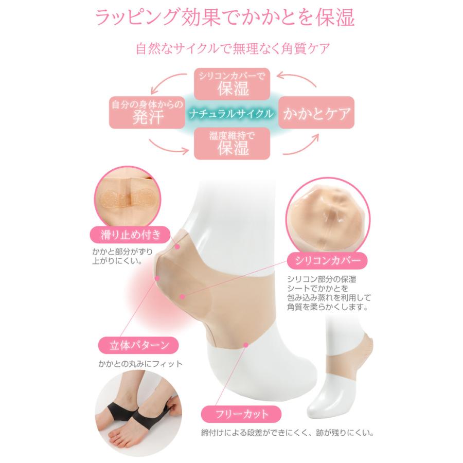 かかとビューティー かかとケア 靴下 シート かかとケア 潤い 角質取り しっとり サポーター 外出 つるつる 保湿 カバータイプ フットカバー ソックス |  | 02