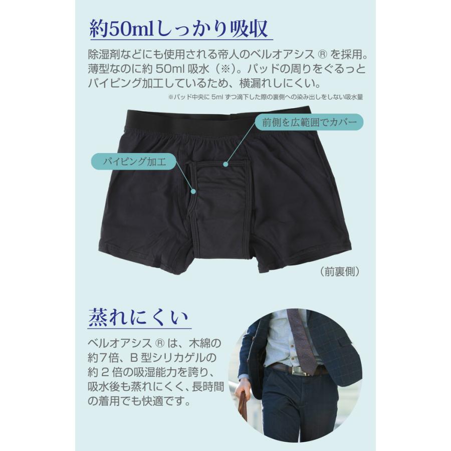 しっかり消臭 外出専用 失禁ボクサーパンツ らくらく前開きタイプ 尿モレ 失禁パンツ パッド付 尿モレ メンズ パンツ 失禁 尿もれ 消臭 吸水パンツ ボクサー 綿 |  | 06