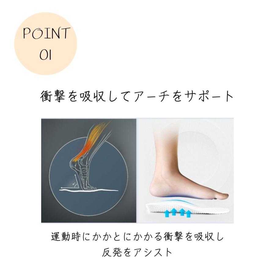 インソール 衝撃吸収 中敷き スポーツ スニーカー 疲れない 靴