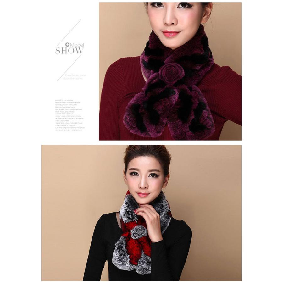 レッキスファーマフラー お花のデザインが可愛い 防寒 女性用 レディース ストール ファーマフラー 冬物 18色展開 W6 W6 Trendy Me 通販 Yahoo ショッピング