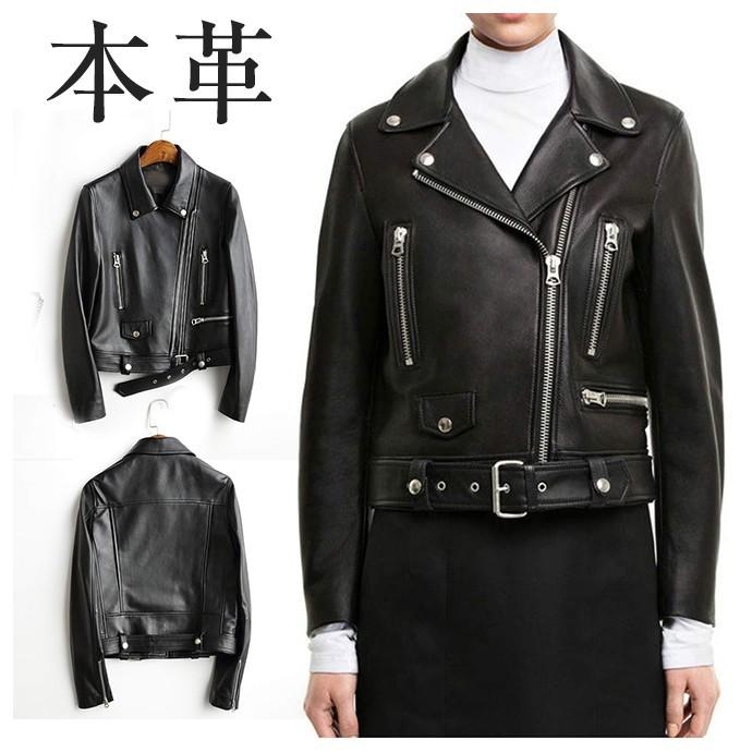 ダブルジャケット ライダースジャケット テーラードコート ラムレザージャケット レディース 本革ブルゾン ショートジャケット アウター 長袖 大きいサイズ Yd345 Trendy Me 通販 Yahoo ショッピング