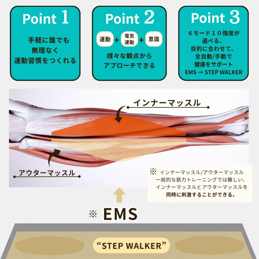 STEP WALKER（ステップウォーカー）EMS搭載 電動ステッパー 全自動歩行トレーニングマシン RIML FIT（リムルフィット）転倒防止 健康促進_18