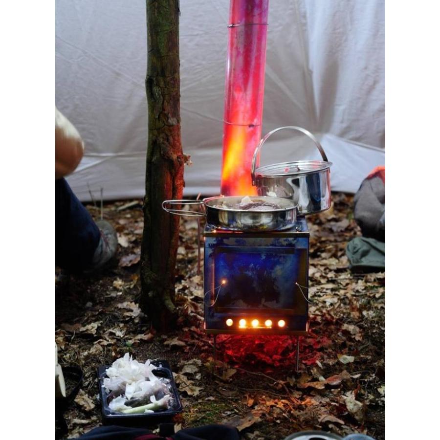 薪ストーブ ポータブルチタンストーブ Mサイズ 新モデル  Portable Titanium Wood Stove Seek Outside｜trente-trois｜06