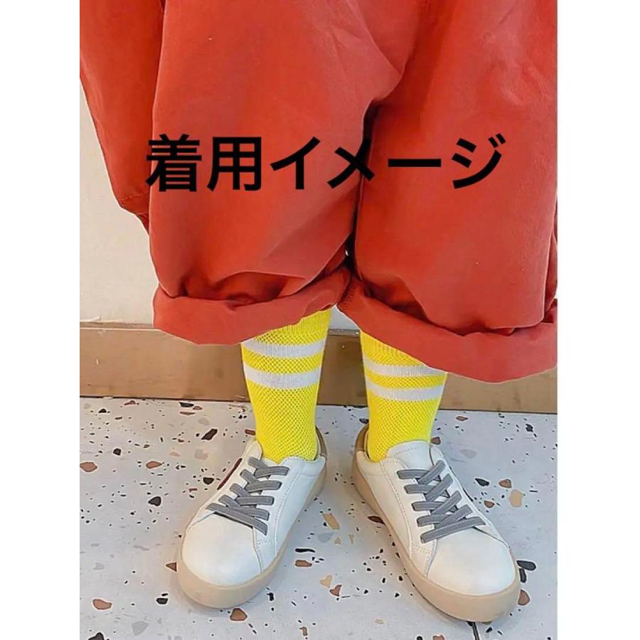 送料無料】1足蛍光ラインキッズソックス 靴下 くつした 子供用靴下