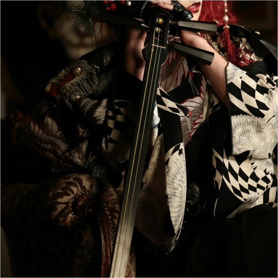 津軽三味線 -negro blanco-【本体+フルセット】三つ折れ : 三味線shop