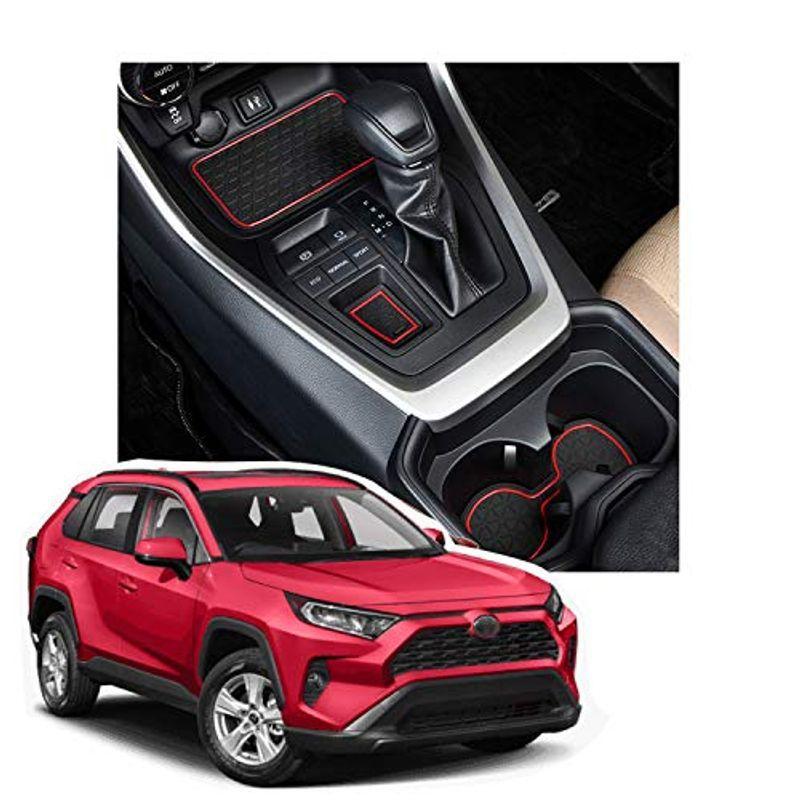 Shaohao トヨタ Toyota Rav4 5代19 格安 ドリンクホルダー 車の滑り止め ドアポケットマット ノンスリップマッ