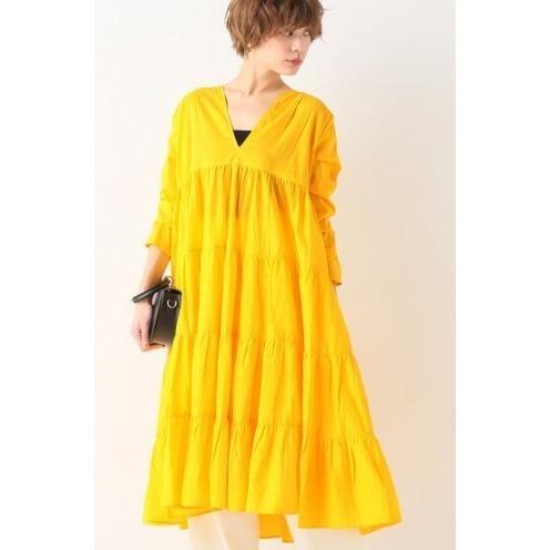 スプリングセール Merlette マーレット 18ss 定価5 2万 Long Sleeve V Neck 4 Tier ワンピース X Small イエロー 黄色 ドレス ブランド古着 買取販売 Tresor 通販 Yahoo ショッピング