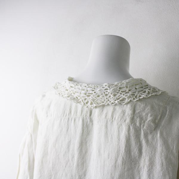サマーセール 17ss Nest Robe ネストローブ レース襟 リネン ワンピース F オフホワイト ブランド古着 買取販売 Tresor 通販 Yahoo ショッピング
