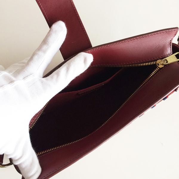 未使用 A.P.C. albane バーガンディ レザー ショルダーバッグ A.P.C. アーペーセー Albane レザーショルダーバッグ/ワイン