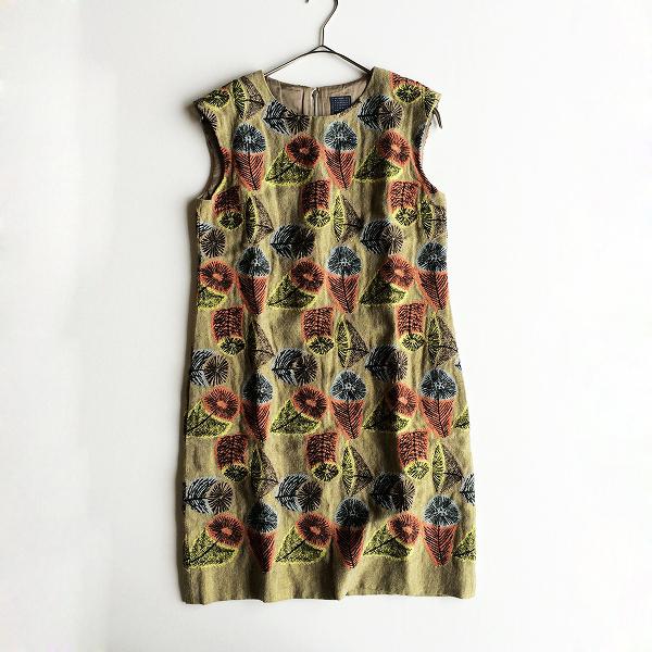 大注目 Mina Perhonen ミナペルホネン Hana No Mi 刺繍 ノースリーブ ワンピース 36 イエロー系 ドレス 最新の激安 Orientalweavers Com