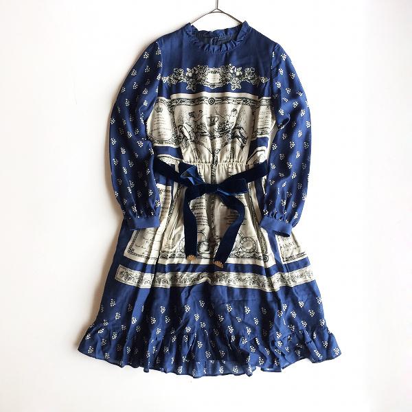 21新作 18aw 定価5 1万 Jane Marple ジェーンマープル Queen S Table Colette Dress コレットドレス M ブルー系 ワンピース ブランド古着 買取販売 Tresor 通販 Yahoo ショッピング 国内正規品 限定 Www
