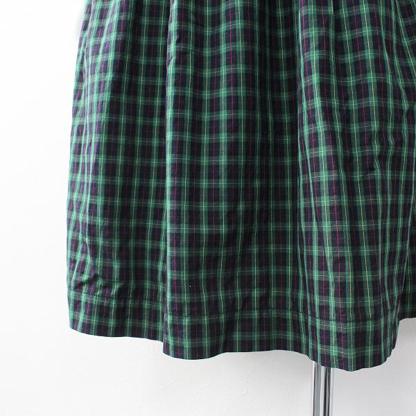 サマーセール Morikage Shirt Kyoto モリカゲシャツ 京都 コットン ブラックウォッチ 切替 シャツワンピース Ss ネイビー フレア ブランド古着 買取販売 Tresor 通販 Yahoo ショッピング