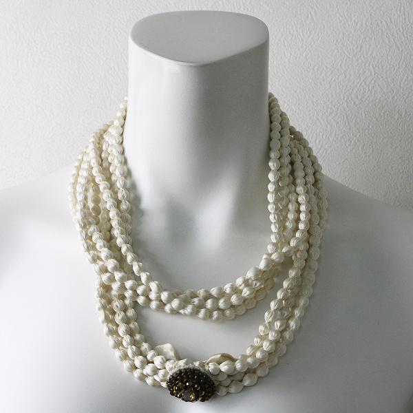 美品 Citrus シトラス シルク リボン ビジュー付き ボンボン ロングネックレス アクセサリー 小物 ブランド古着 買取販売 Tresor 通販 Yahoo ショッピング