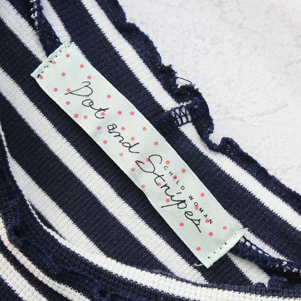 17ss Dot Stripes Child Woman ドットアンドストライプス チャイルドウーマン フリルネックカットソー F ボーダー ブランド古着 買取販売 Tresor 通販 Yahoo ショッピング