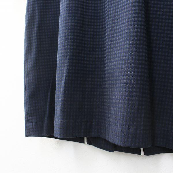 Nooy ヌーイ コットン混 チェック ステンカラー ワンピースコート ネイビー アウター ブランド古着 買取販売 Tresor 通販 Yahoo ショッピング