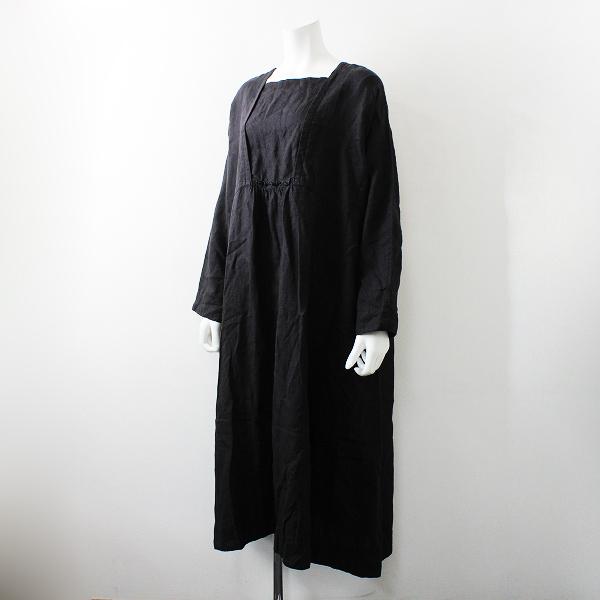 ss Nest Robe ネストローブ リネンラフスリーブ2wayワンピース F ブラック ワイド ブランド古着 買取販売 Tresor 通販 Yahoo ショッピング