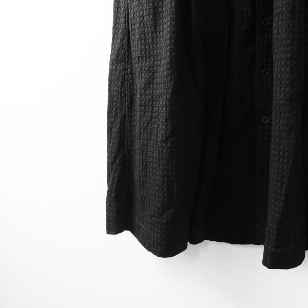 Morikage Shirt Kyoto モリカゲシャツキョウト コットンウールサークル柄織りラウンドカラーシャツワンピース S ブラック ブランド古着 買取販売 Tresor 通販 Yahoo ショッピング