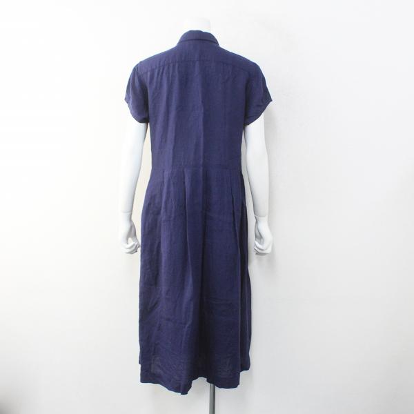 Morikage Shirt Kyoto モリカゲシャツキョウト リネン 丸襟シャツワンピース ネイビー ブランド古着 買取販売 Tresor 通販 Yahoo ショッピング