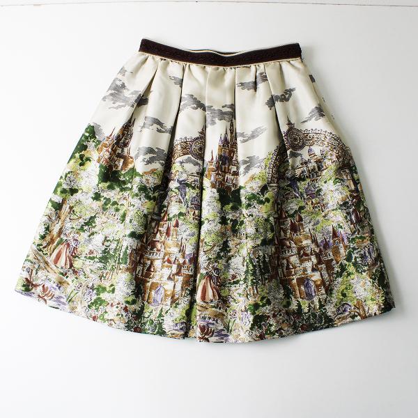 サンプル品 15年 Lois Crayon ロイスクレヨン ファンタジープリントフレアスカート M 童話 お城 風景 ブランド古着 買取販売 Tresor 通販 Yahoo ショッピング