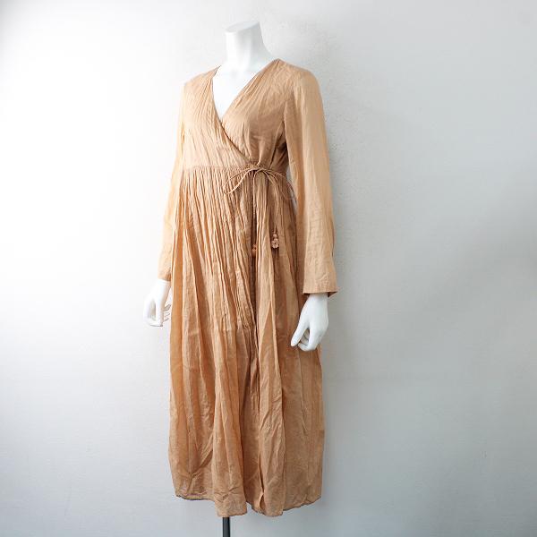 ウィンターセール Ne Quittez Pas ヌキテパ ｖネックハイウエストギャザーワンピース F ベージュ カシュクール ブランド古着 買取販売 Tresor 通販 Yahoo ショッピング