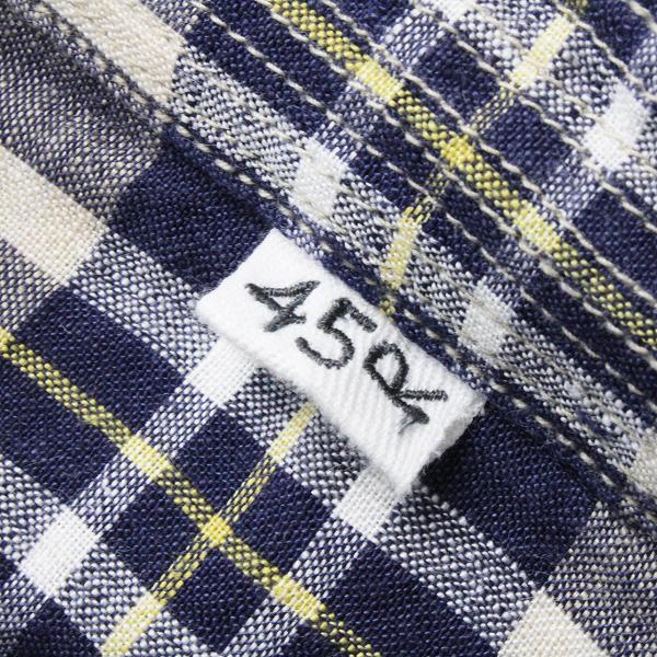 45R インドリネンの908マドラスオーシャンボタンダウンシャツ 80530242.jpg