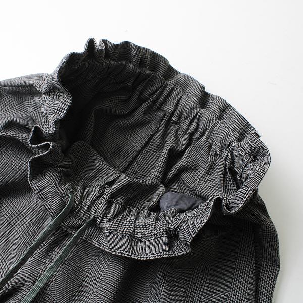 サマーセール】休日と詩 サンデーワイドパンツ/グレー グレンチェック