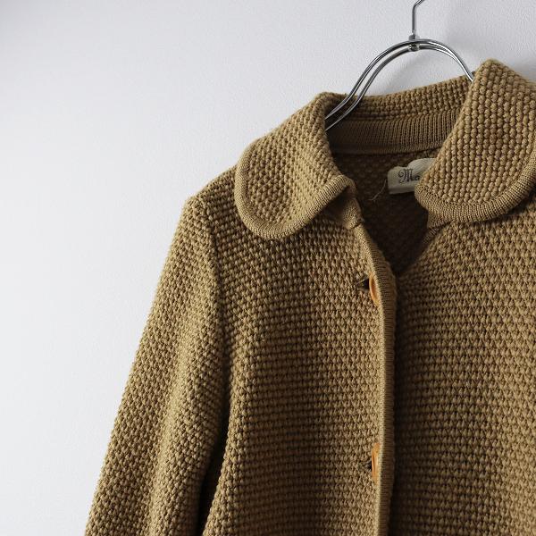 ウィンターセール】Manna マンナ ウール 鹿の子 丸襟ニットコート